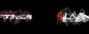 Dark Colored Flag Design Prints: Flags of Latvia and UAE on Black background