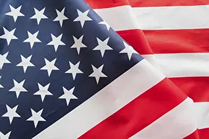 National Colors Prints: Flapping usa flag