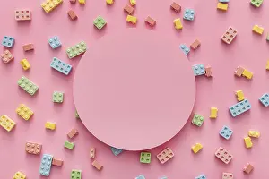 Sweet Treats Collection Prints: Flat lay candy blocks with copy space