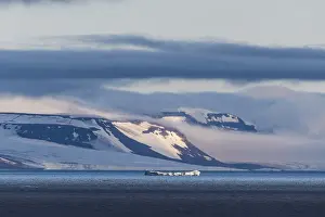 Deserted Island Group Prints: Flat table mountains covered with ice