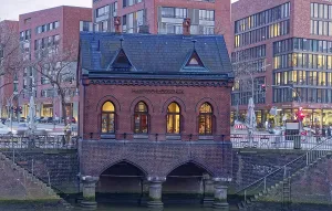 Clinker Construction In Europe Prints: The Fleetschlosschen, a restaurant