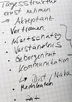 Office Teamwork Prints: Flipchart with terms and key words