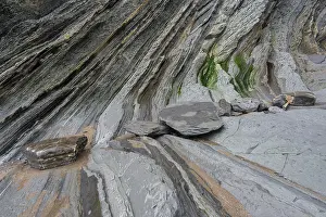 Deserted Coastal Area Images Prints: Flysch, rock layer on the coast of Deba