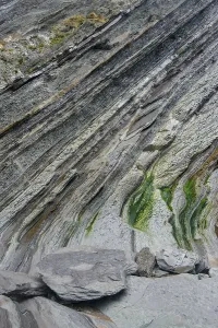 Flysch Rock Layer Prints: Flysch, rock layer on the coast of Deba