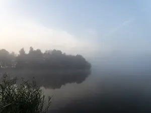 Spreewald Landscape Photography Prints: Fog and reflections on the lake