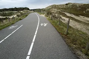 Images Dated 24th April 2024: Footpath and cycle path in the dutch dunes Print