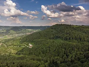 Deserted Forest Scenery Prints: Forest landscape from the air