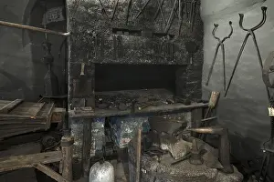 Bavaria Museum Prints: Former forge with forging tools