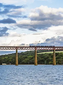 Uninhabited Riverbank View Prints: Forth Bridge, Queensferry Crossing