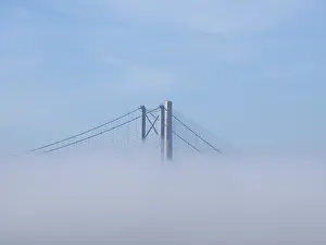 Edinburgh Cityscape Photography Prints: Forth Road Bridge over Firth of Forth in Edinburgh
