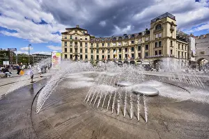 Urban Architecture In Germany Prints: Fountain, general architecture