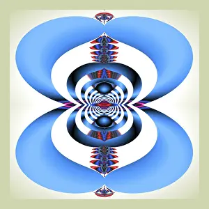 Surrealism Prints: Fractal Print: Abstract Geometric Patterns