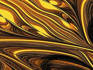 Fractal Marble Texture Prints: Fractal marble texture - abstract computer-generated image