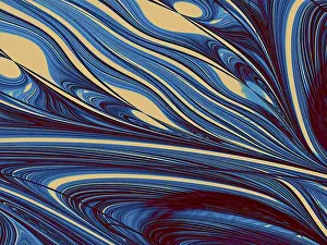 Fractal Marble Texture Prints: Fractal marble texture - abstract computer-generated image