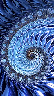 Digital Art Prints: Fractal Spiral Print - Intricate Digital Art