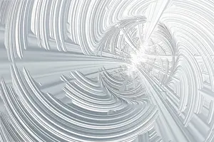 Plain White Background Prints: Fractal white background - computer-generated image