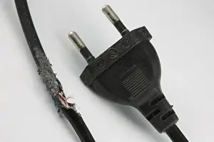 Deserted Studio Still Life Prints: Frayed electrical cord