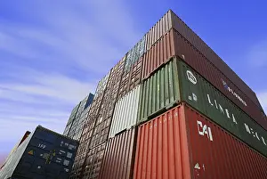 Container Harbor Scene Prints: Freight container