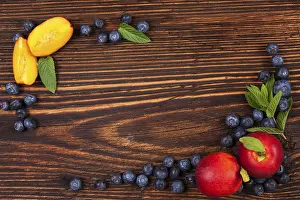 Fresh Fruit Background Prints: Fresh fruit background with copyspace
