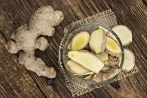 Fresh Ginger Prints: Some fresh Ginger Slices (selective focus)