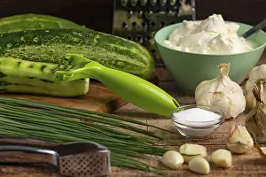 Fresh Food Ingredients Prints: Fresh ingredients such as cucumbers