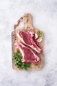 Beef On The Bone Prints: Fresh pieces of beef on the bone