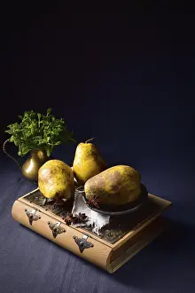 Fresh Fruit Still Life Photography Prints: Fresh and rustic Pear