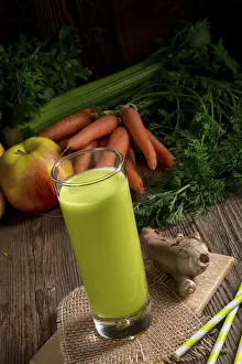 Vegetarian Meal Ideas Prints: Freshly squeezed celery juice