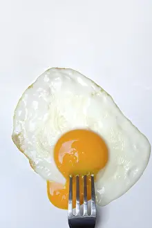 Egg Yolk Nutrition Prints: Fried egg, fried egg with fork