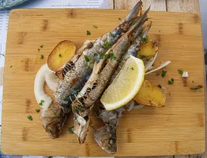 Camara De Lobos Village Prints: Fried mackerel as an appetiser