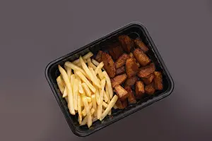 Food Photography Course Online Prints: Fried potatoes and chips portion high angle view