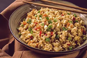 Southeast Asia Food Prints: Fried Rice, with vegetables and egg