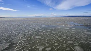 Europe Winter Landscape Photography Prints: Frozen lake, ice and structures