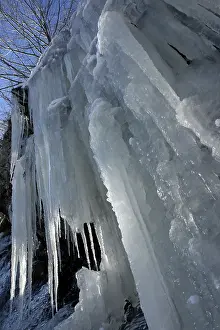 Uninhabited Water Body Prints: Frozen waterfall