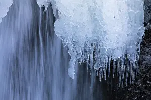 Frozen Waterfall In Iceland Prints: Frozen waterfall, Oxarafoss