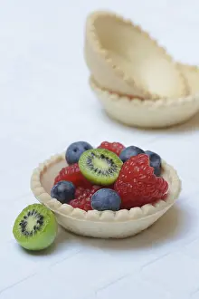 Raspberry Tartlet Prints: Fruit in tartlet base, raspberry