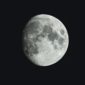 Uninhabited English Landscapes Prints: Fullmoon in the black sky, Devon