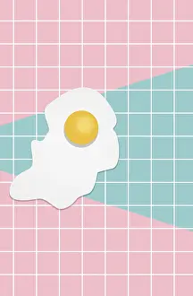Prints of Funny fried eggs background. Pop art. Pattern Still Life Artwork Prints: Funny Fried Eggs Pop Art Print