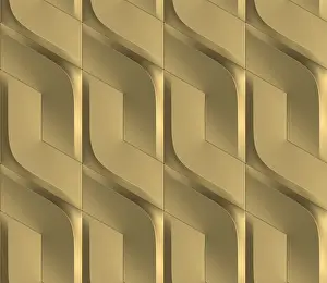 Luxury Interior Decoration Prints: Futuristic 3D Wallpaper of black and green angular shape