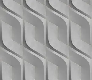 Luxury Interior Decoration Prints: Futuristic 3D Wallpaper of black and green angular shape
