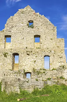 Castle Ruin Germany Prints: Gable end of a dilapidated building