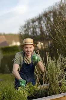 Caucasian Gardener Prints: Gardener