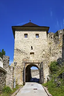 Prints of Gate tower to the castle Trencin, Trencin, Slovakia Gate tower to the castle Tren?n, Trencin, Slovakia Castle Prints: Gate Tower to Trenčín Castle Print, Trencin, Slovakia