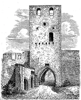 Medieval Gate Tower Prints: Gate tower of Eggenburg in Lower Austria