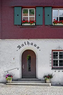 Southern Germany Old Town Prints: Gate and window at the town hall