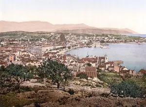 Eastern Europe Illustration Prints: General view of Spalato, Split