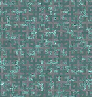 Abstract Geometric Pattern Prints: Geometric pattern with teal and gray rectangles creating an abstract