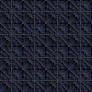 Monochrome Artwork Prints: Geometric Star Pattern Print
