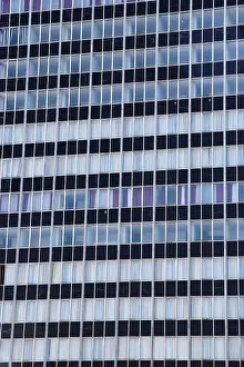Abstract Geometric Design Prints: Geometric windows on the building facade