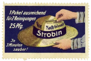 German Trading Stamp Print: Strobin Cleaning Product